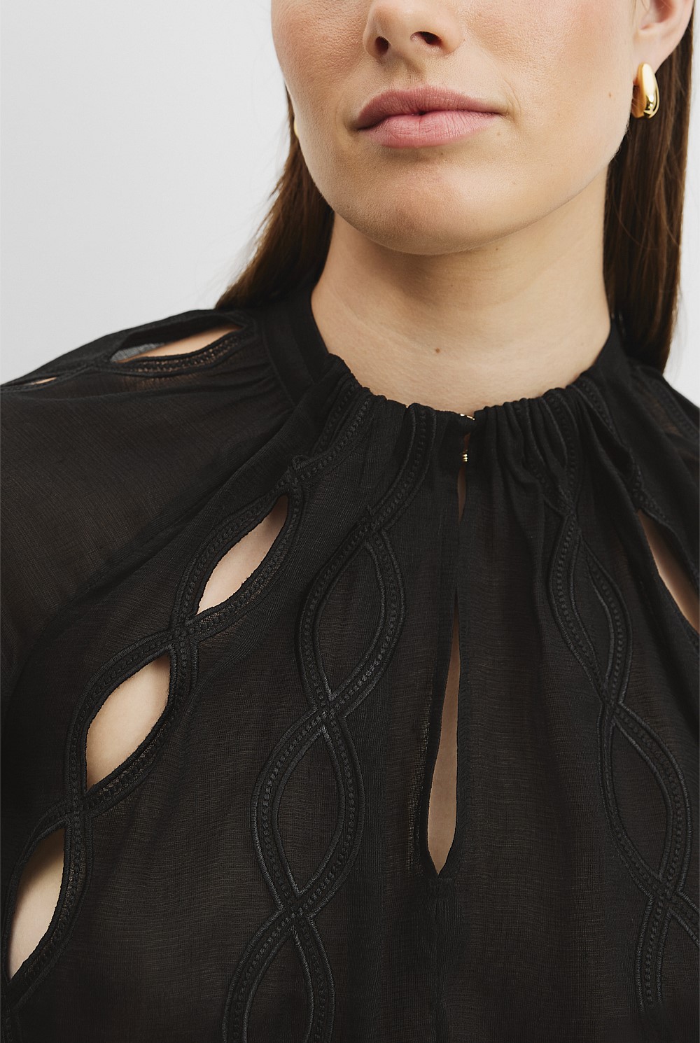 Embroidered Detail Blouse