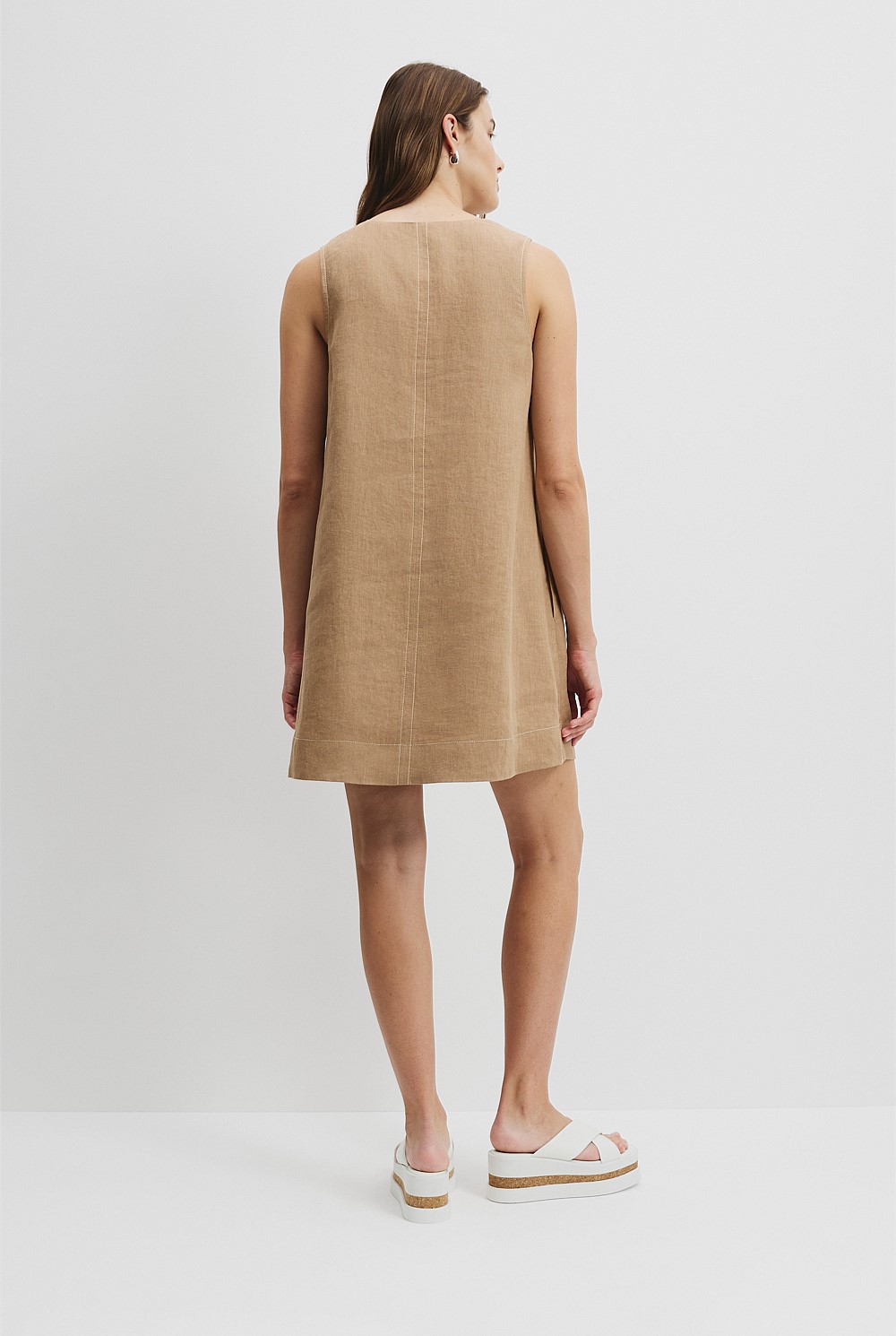 Organically Grown Linen A-Line Mini Dress