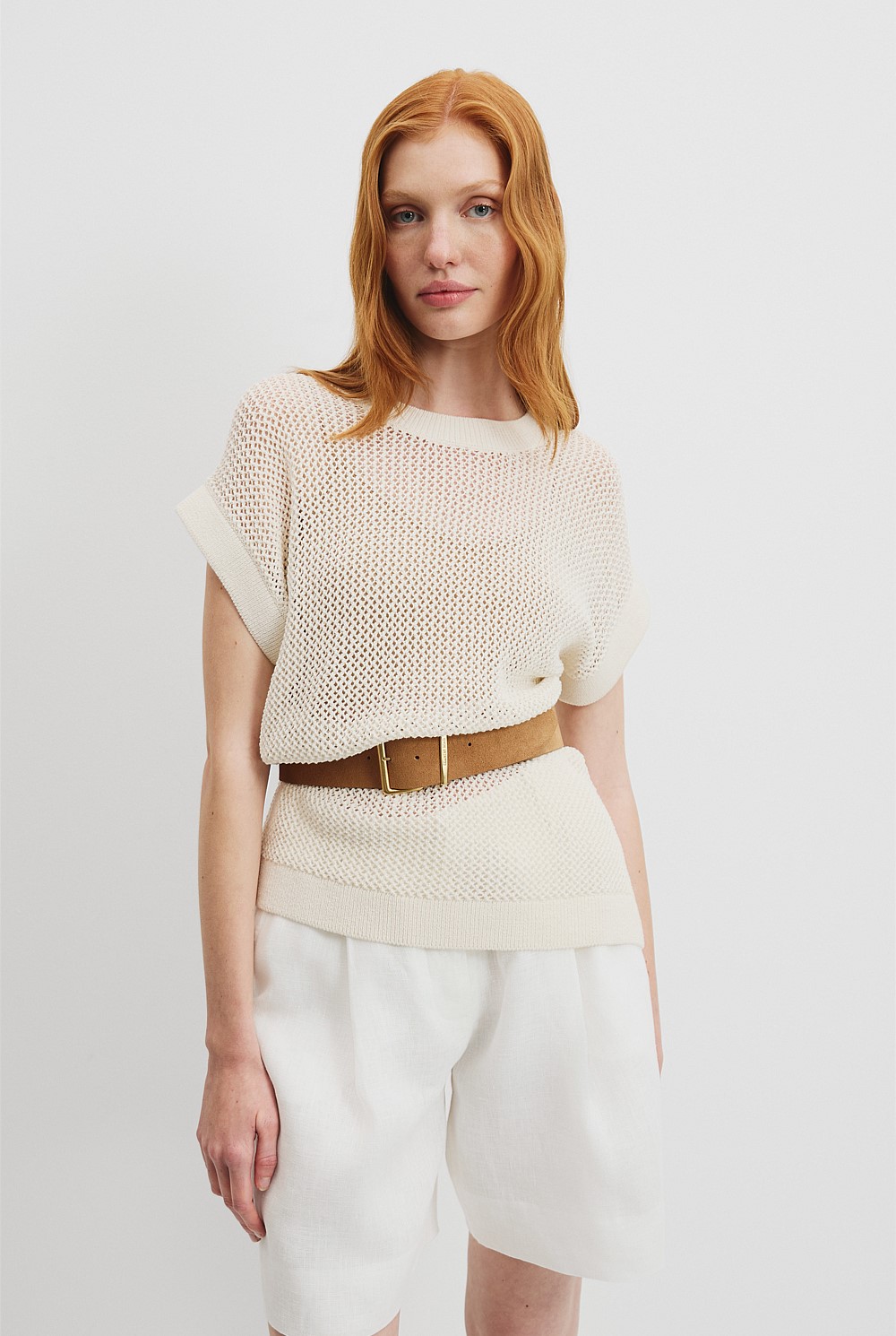 Crochet Knit T-Shirt