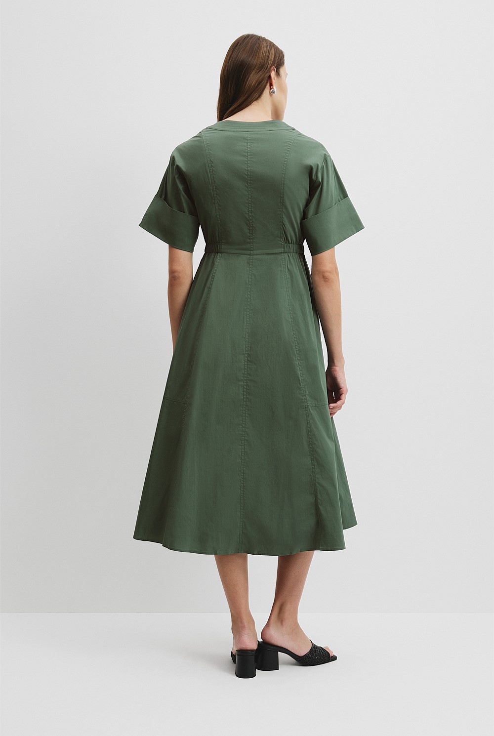 Utility Shirt Midi Dress