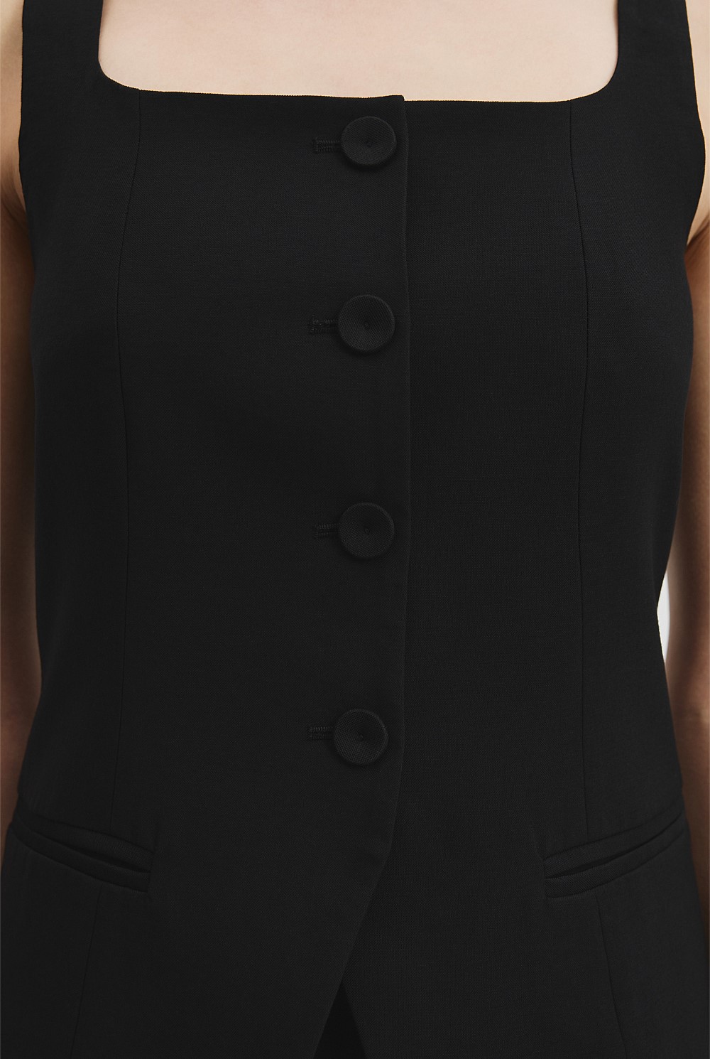 Button Detail Vest Top