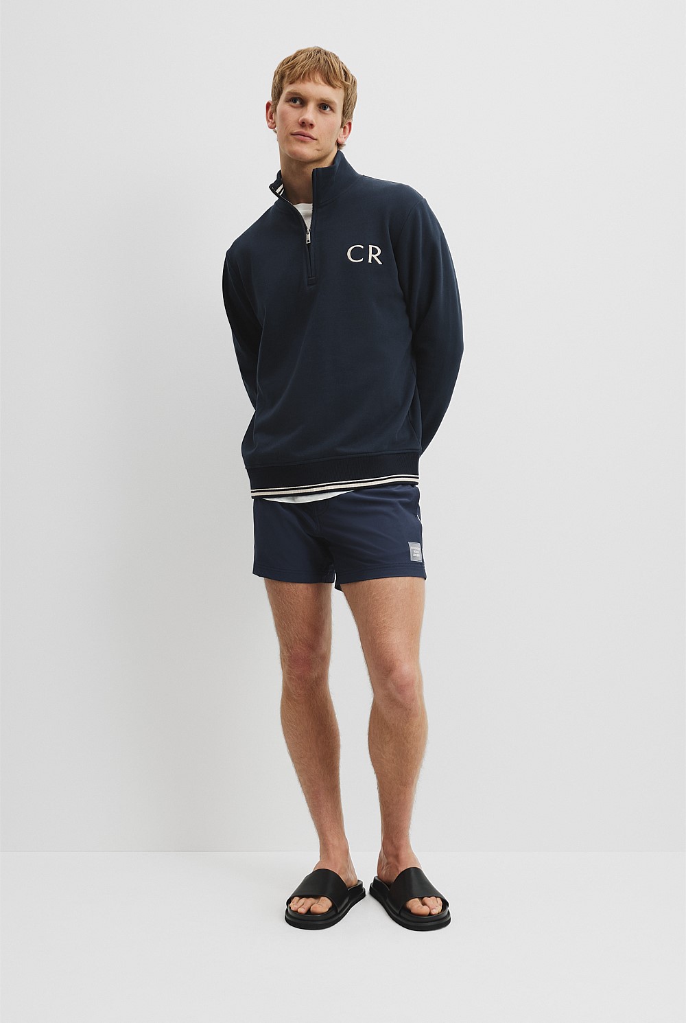 Verified Australian Cotton CR Logo Half Zip Sweat