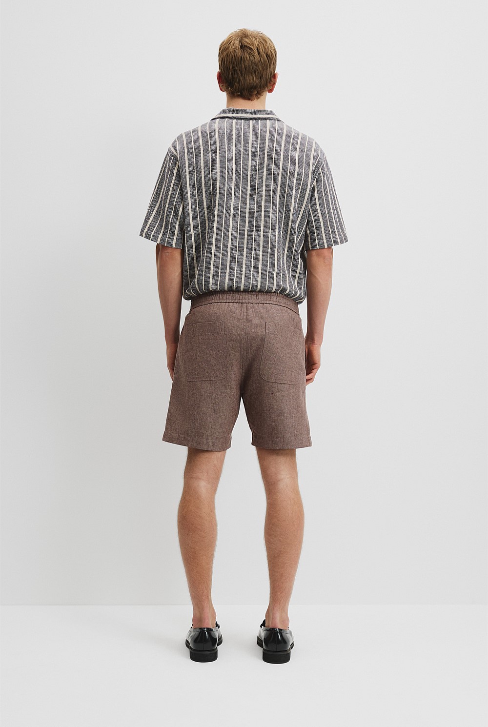 Cotton Linen Textured Drawcord Short