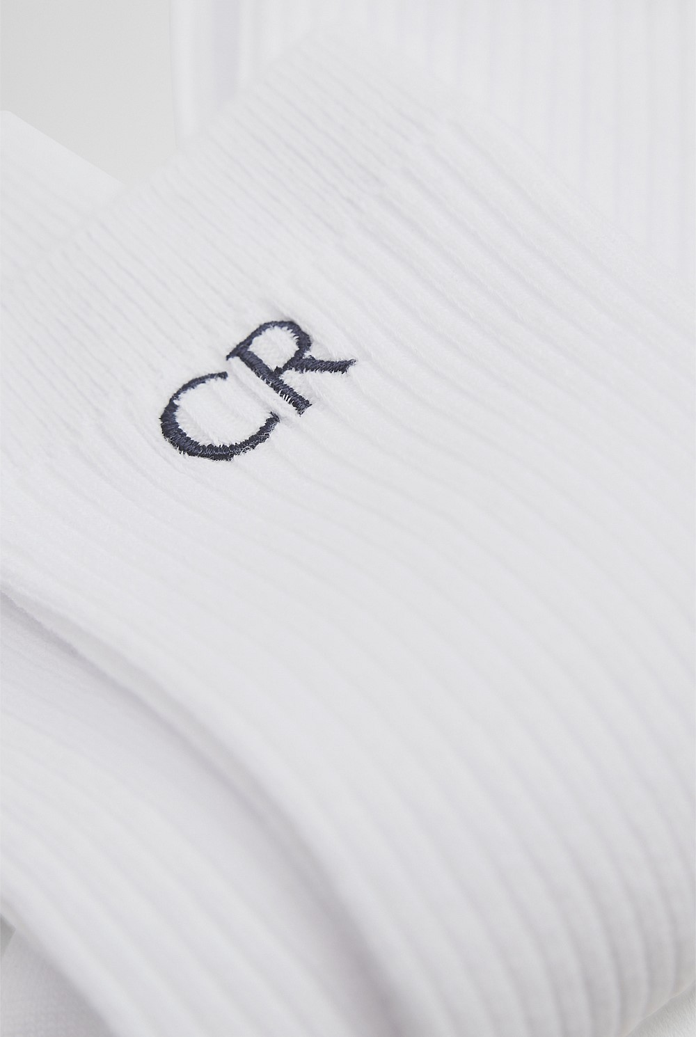 Australian Cotton Blend CR Classic Logo Rib Three-Quarter Crew Sock