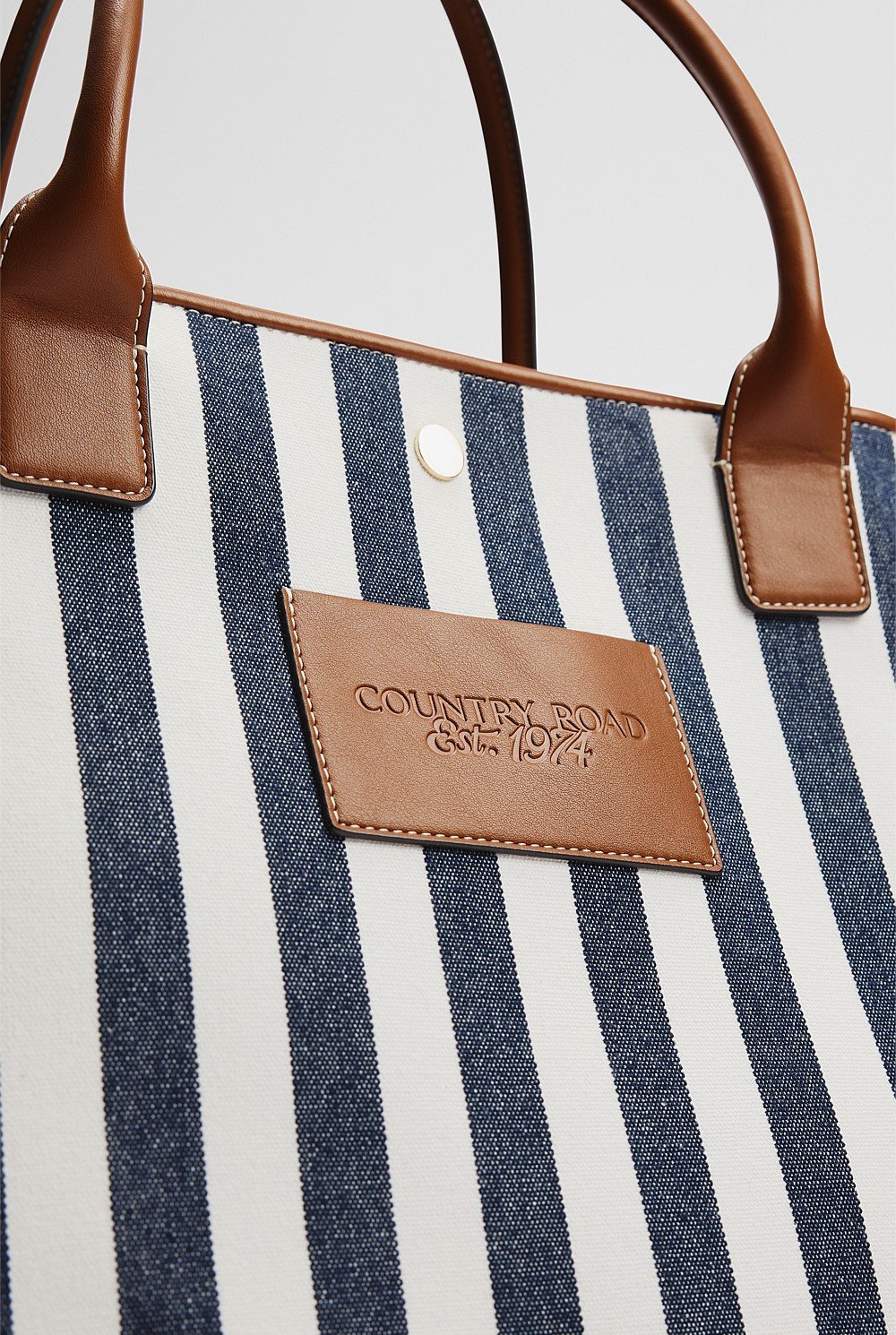 Verified Australian Cotton Stripe Canvas Tote