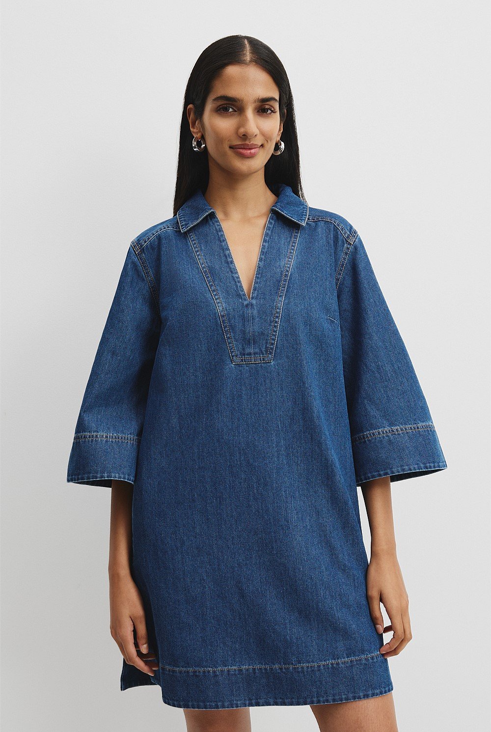 Chambray Popover Dress