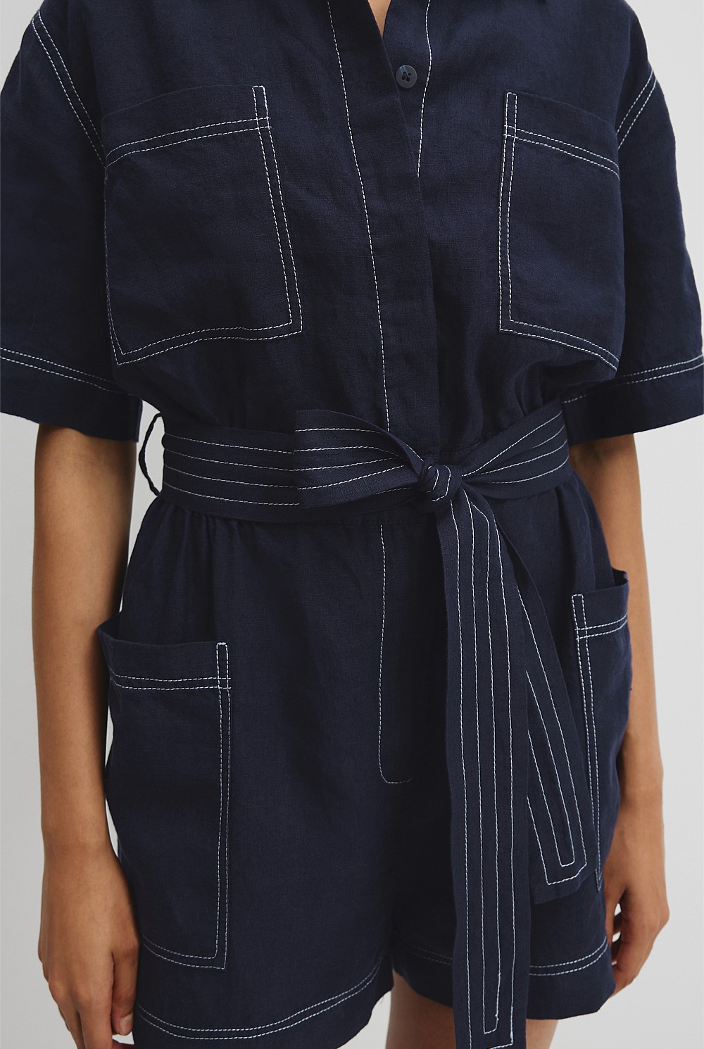 Organically Grown Linen Playsuit