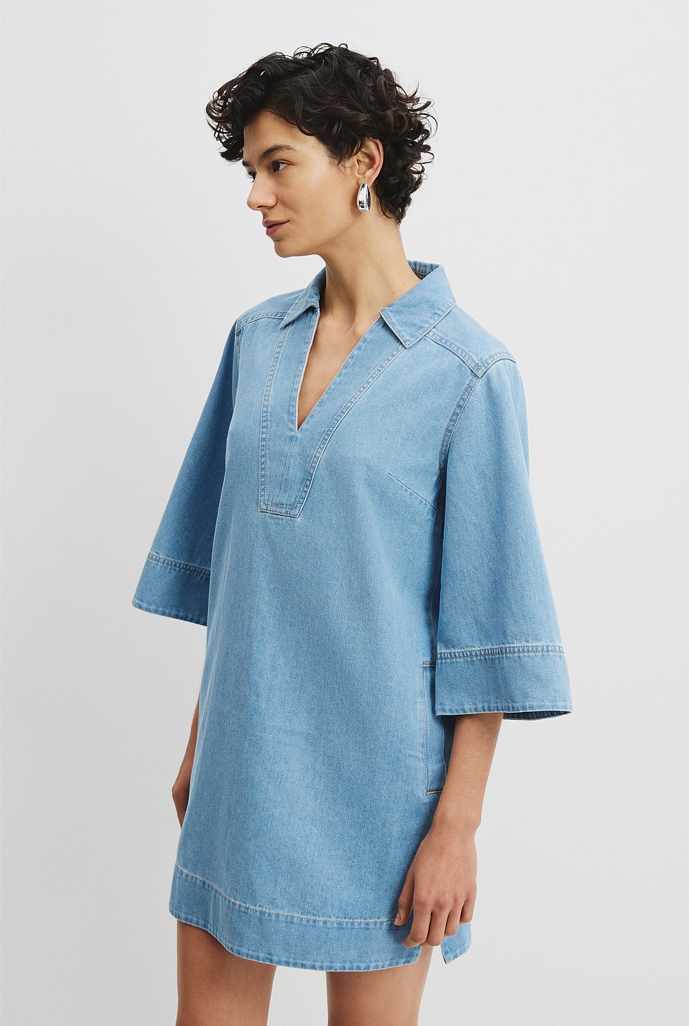 Chambray Popover Dress