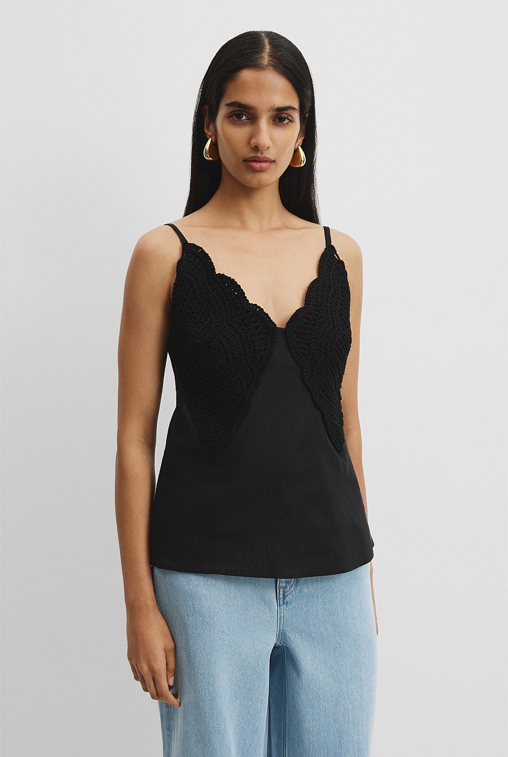 Crochet Trim Cami Top