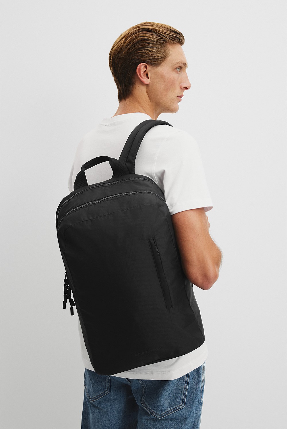 Textured Nylon Backpack