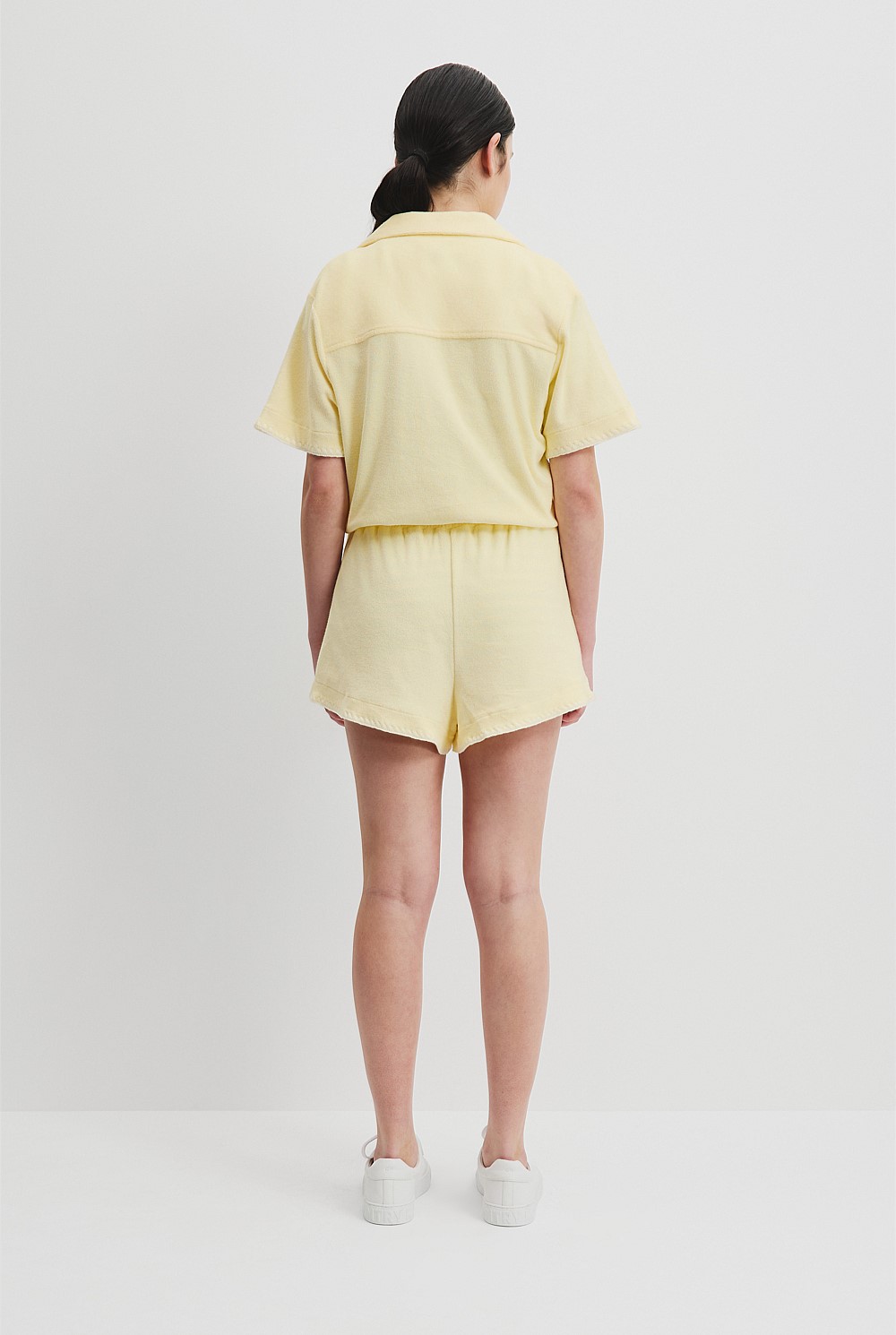 Teen GOTS-Certified Organic Terry Short Sleeve Playsuit