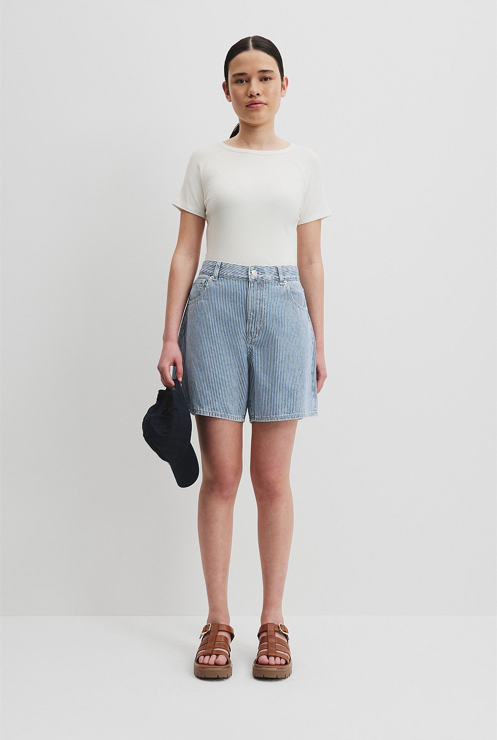 Teen High Rise Denim Short