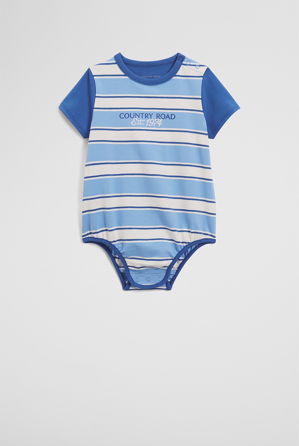 Organically Grown Cotton Country Road 74 Stripe Bodysuit