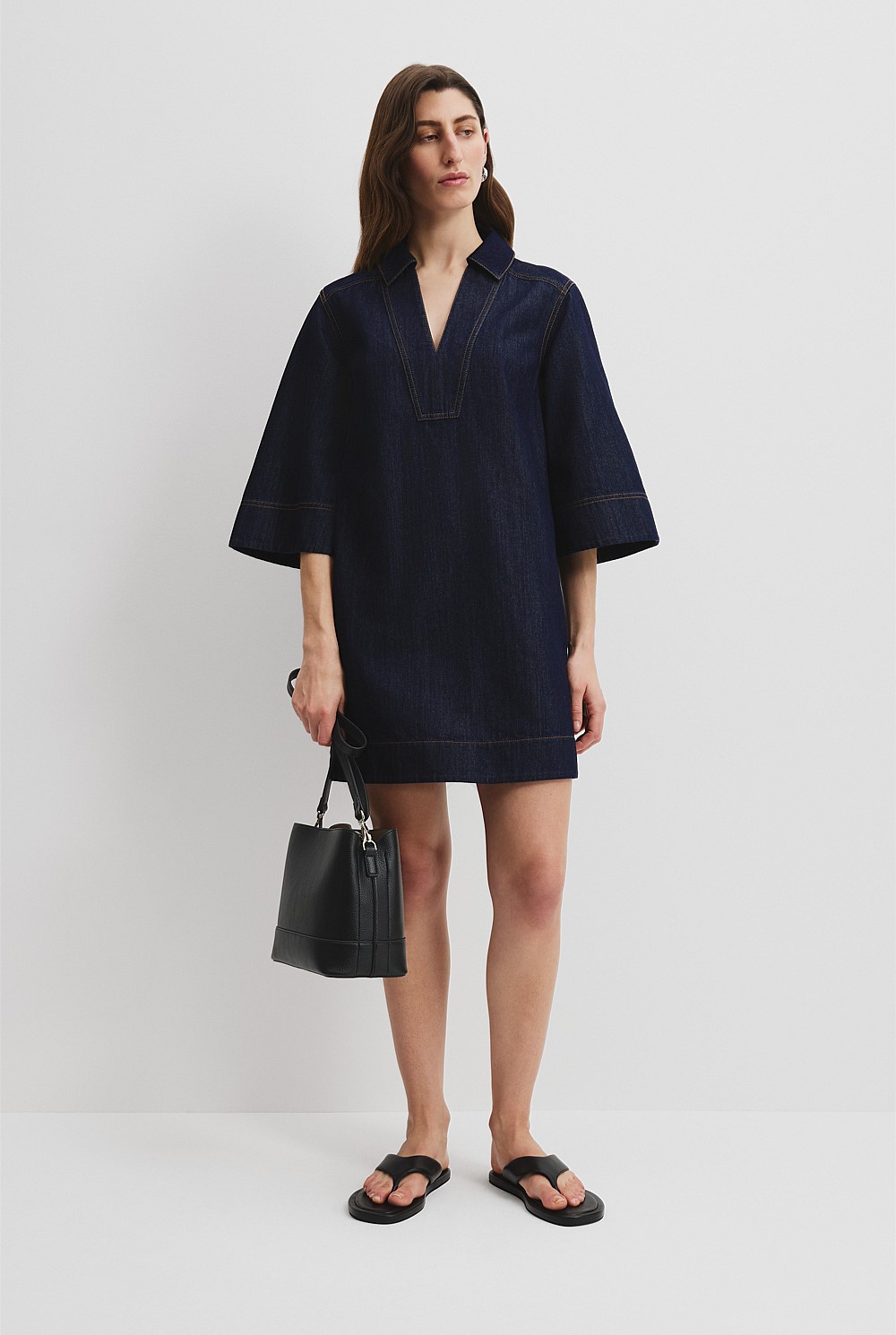 Chambray Popover Dress