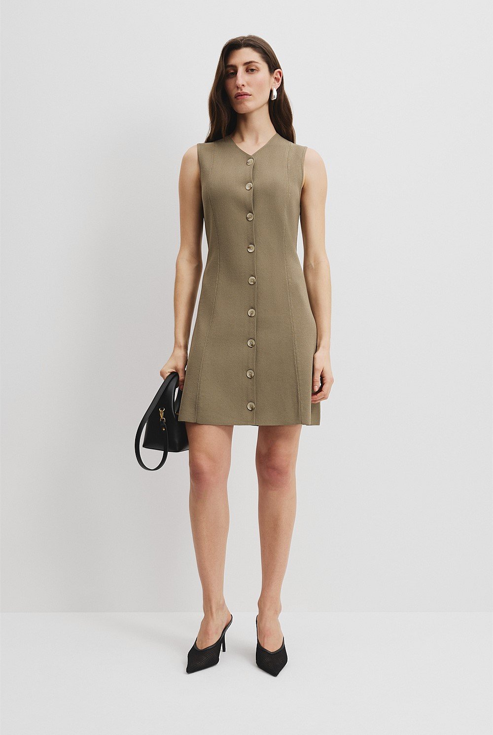 Compact Button Dress