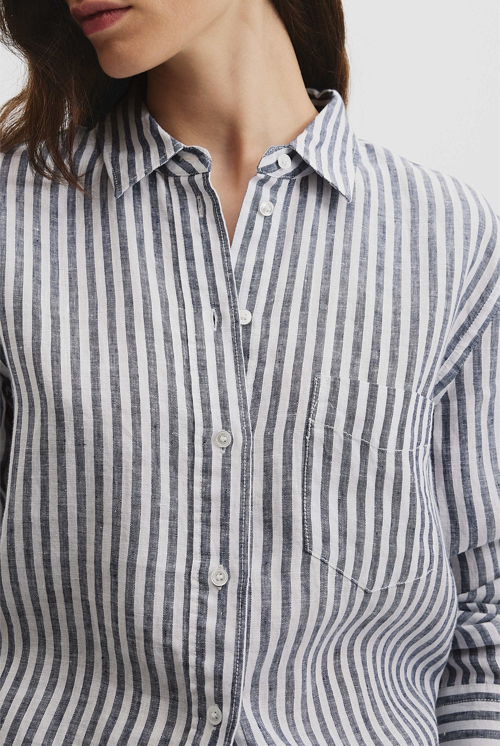 Organically Grown Linen Stripe Shirt