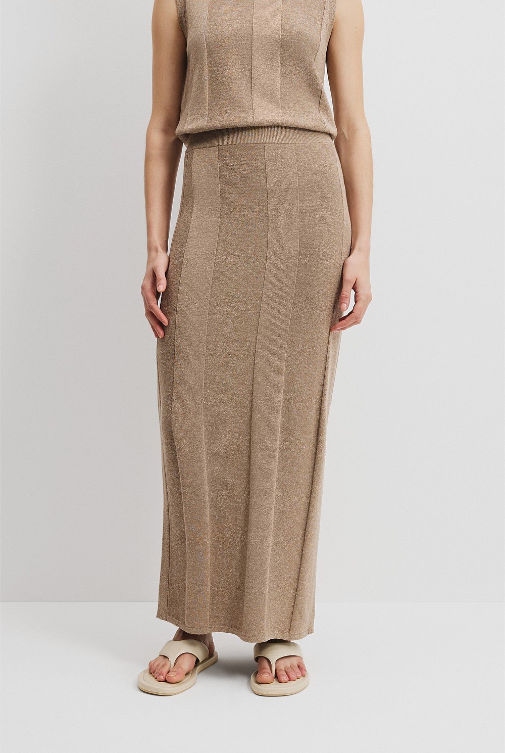 Organically Grown Cotton Linen Maxi Skirt