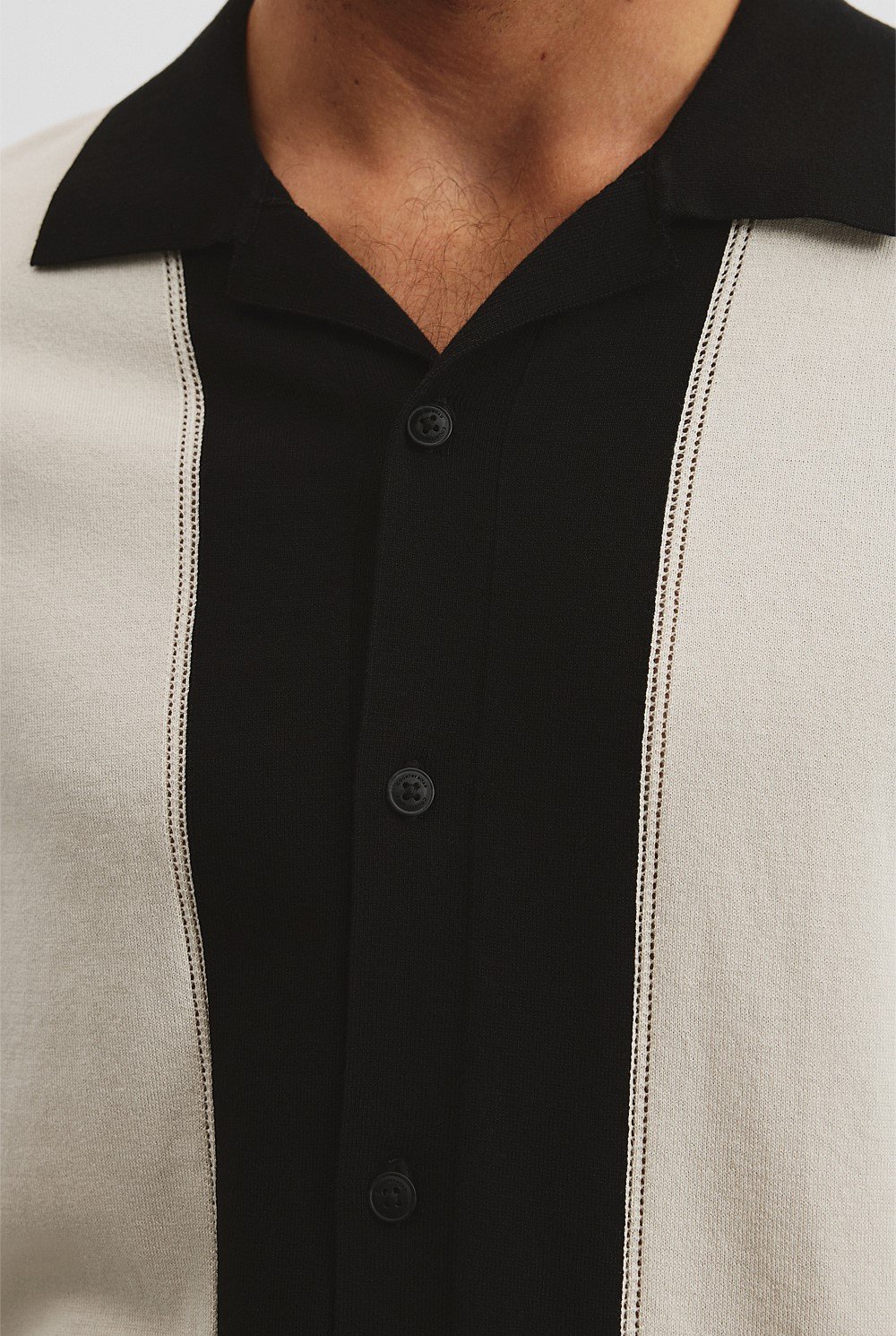 Cotton Silk Cotton Block Shirt