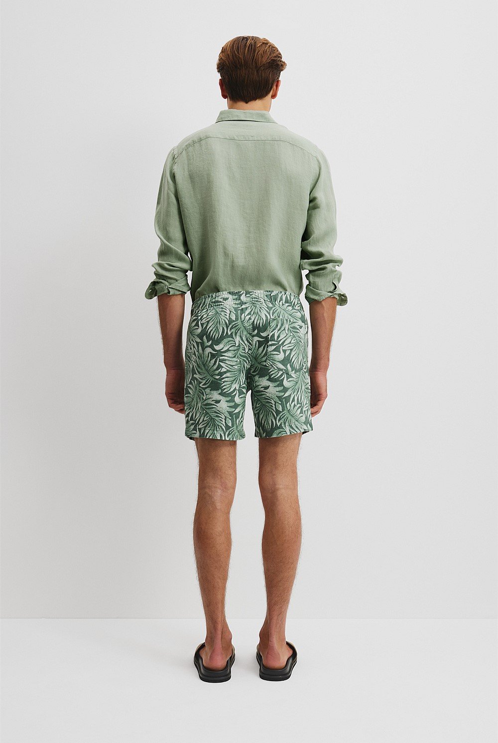 Organically Grown Linen 6'' Drawcord Print Short