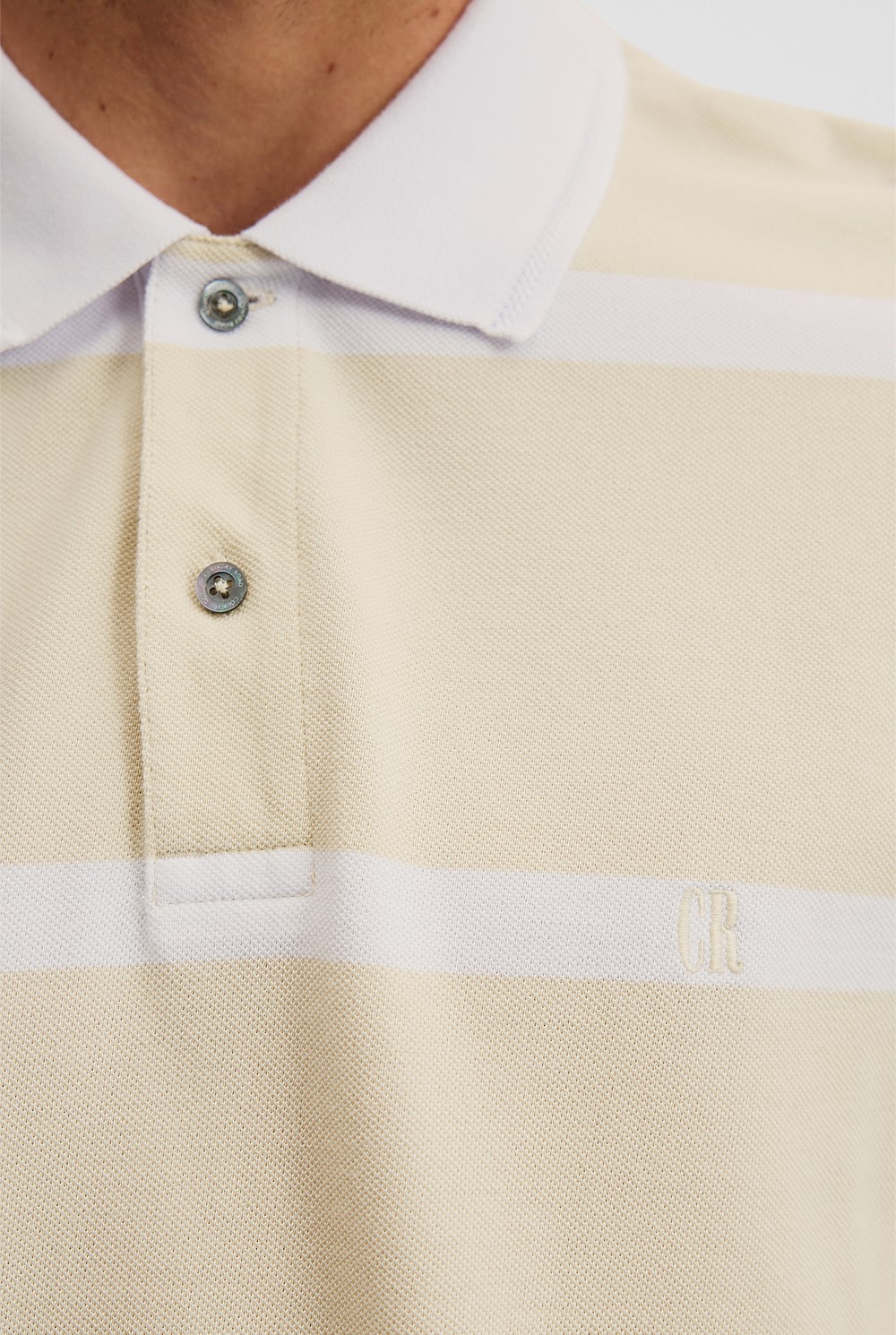 Verified Australian Cotton Stripe Pique Polo