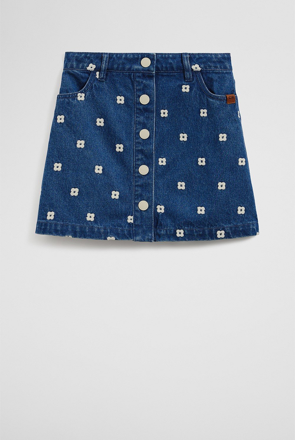 Geometric Denim Skirt