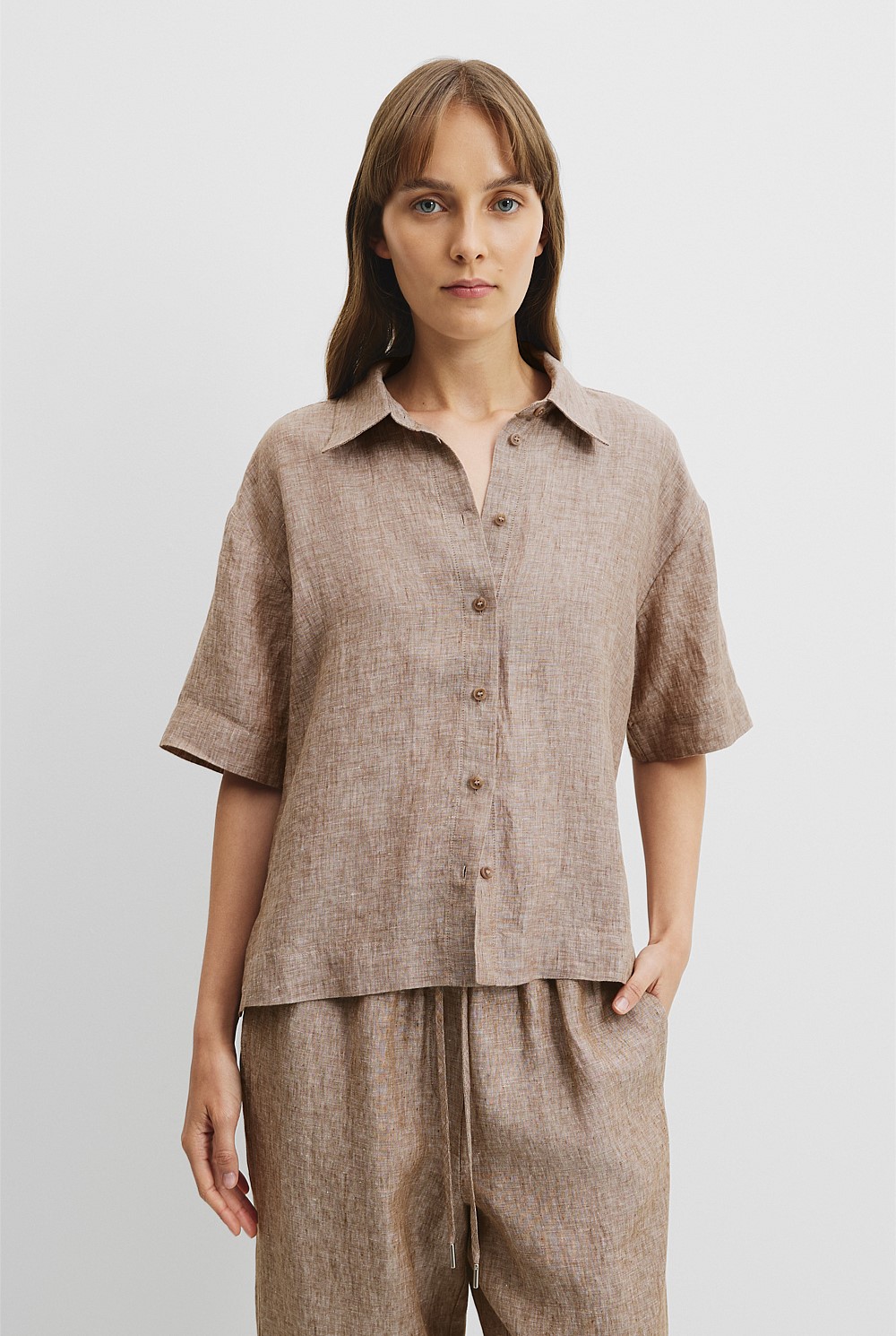 Organically Grown Linen Short Sleeve Shirt