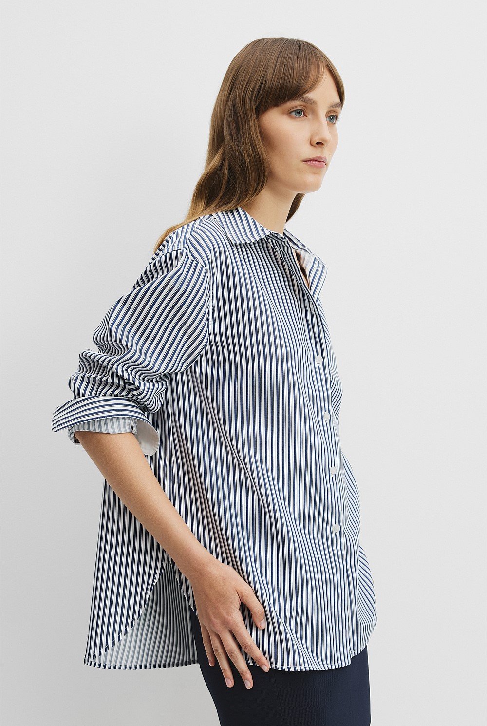 Australian Cotton Stripe Oxford Shirt