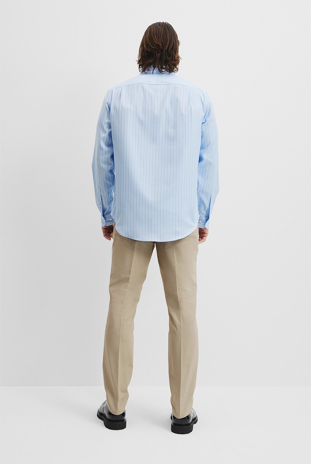 Regular Fit Textured Stripe Travel Shirt