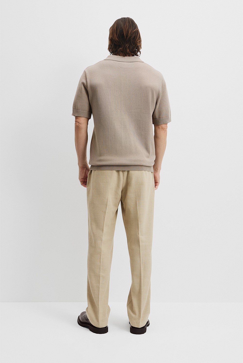 Australian Cotton Cable Panel Knit Shirt