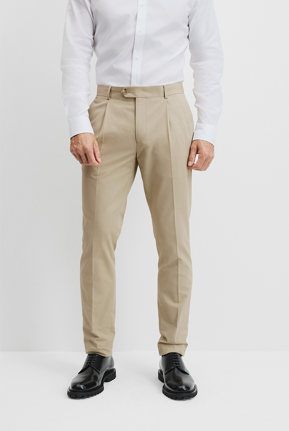 Cotton Pleat Pant