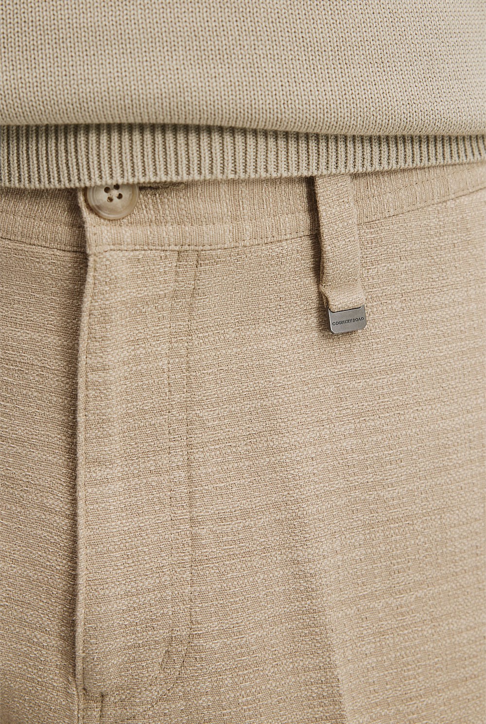 Relaxed Fit Cotton Textured Pant