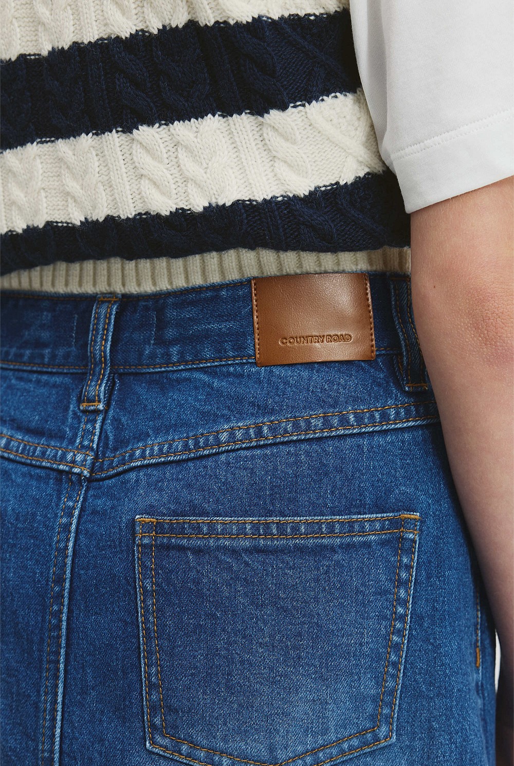 Teen Denim Midi Skirt