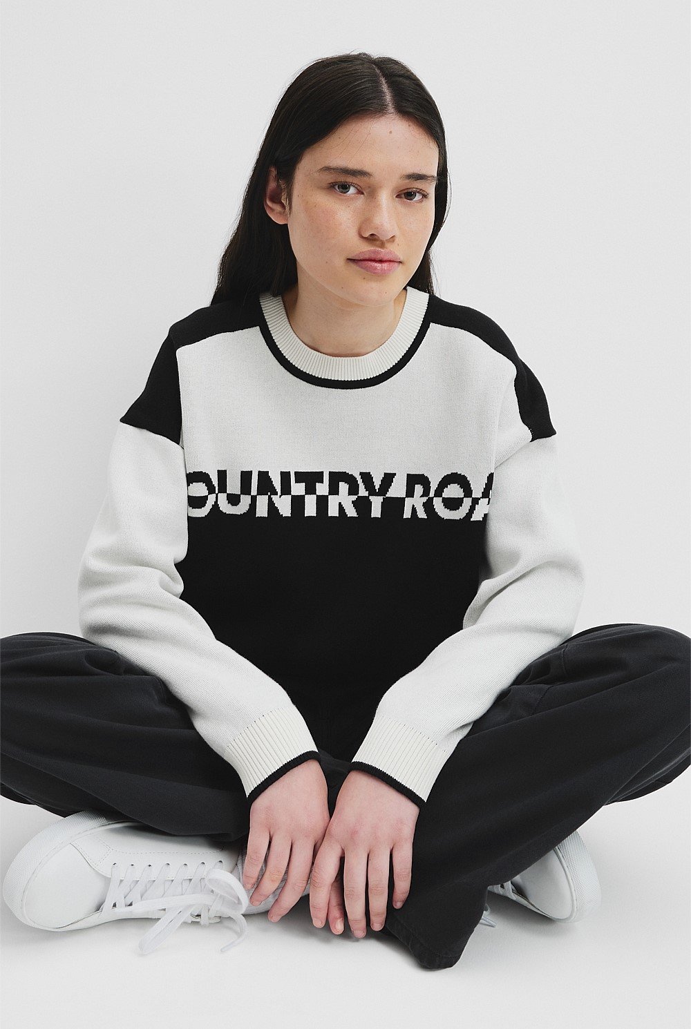 Teen Organically Grown Cotton Blend Modern Logo Knit