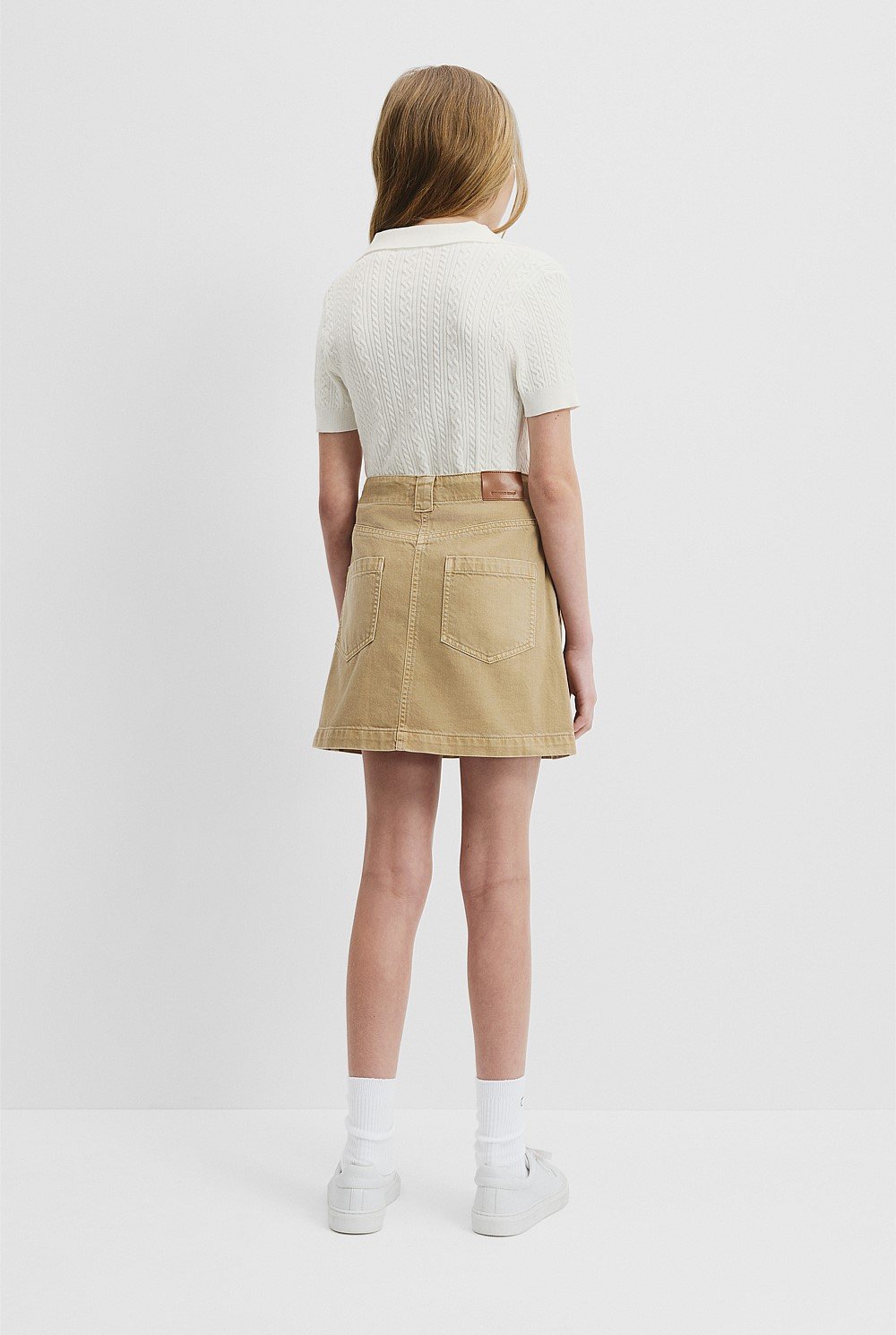 Teen Australian Cotton Blend Denim Cargo Skirt