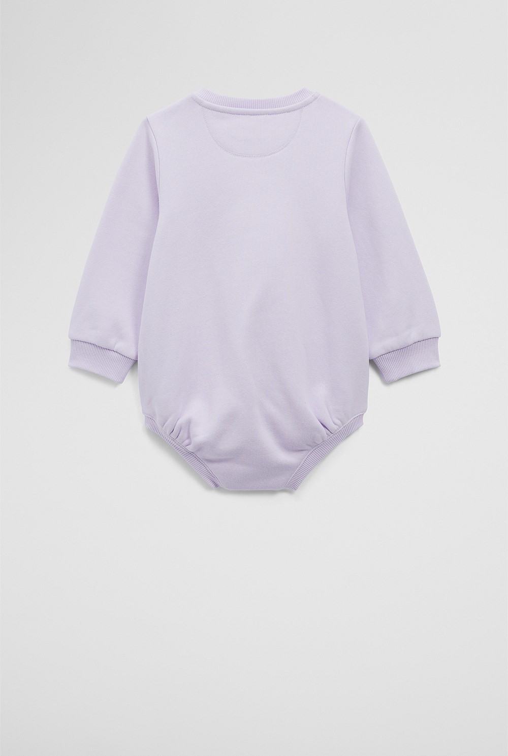 Organically Grown Cotton Logo Oversized Long Sleeve Bodysuit