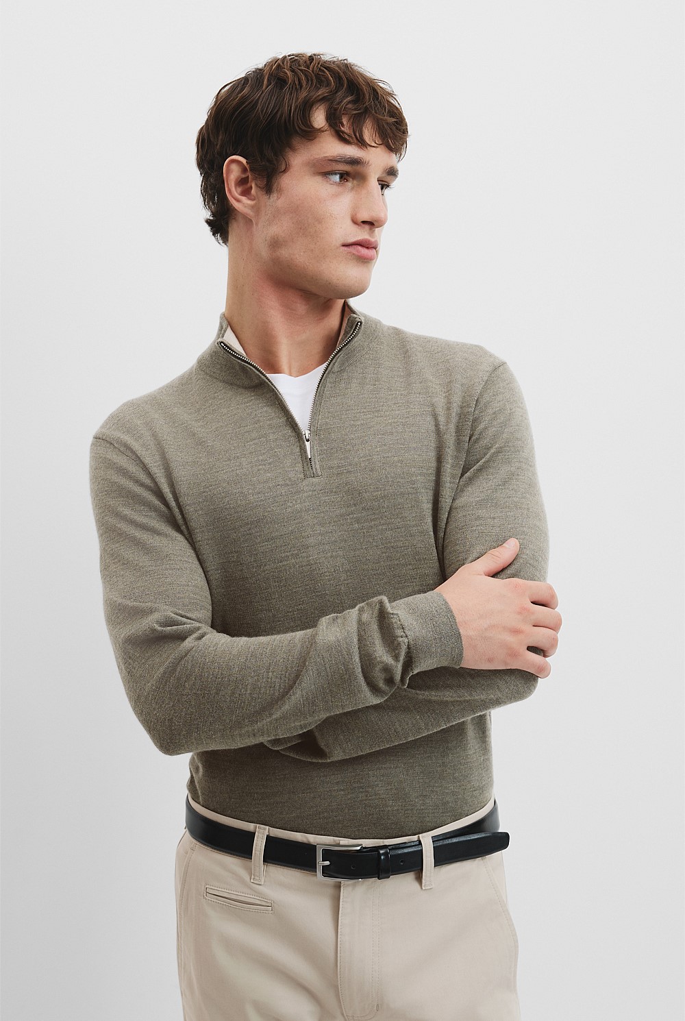 Verified Australian Merino Wool Half Zip Knit