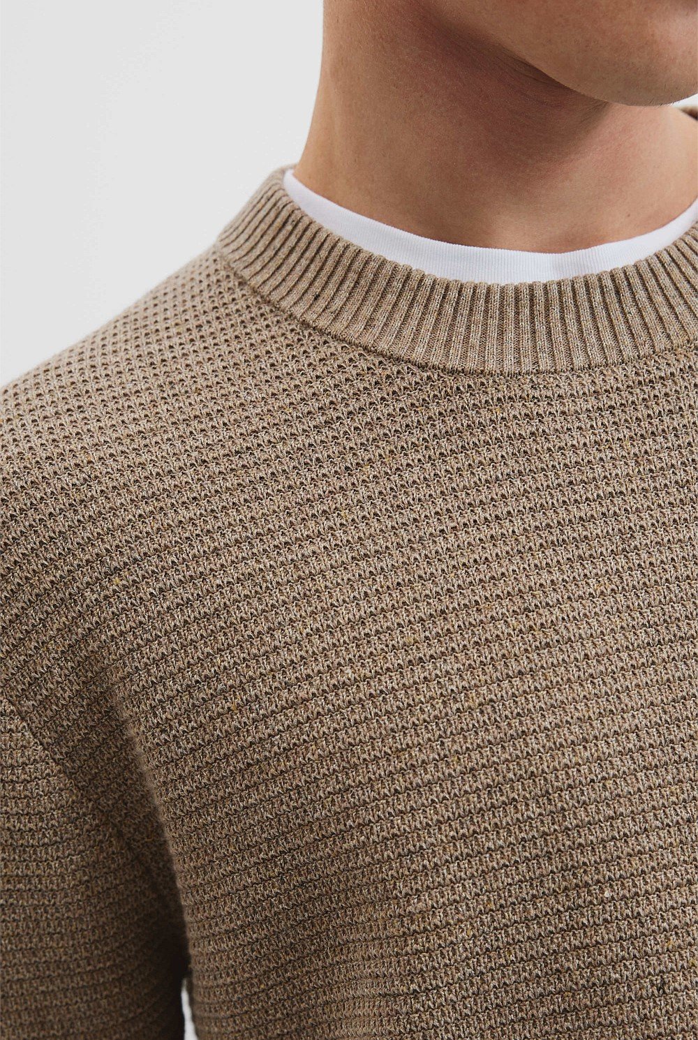 Cotton Linen Tonal Knit