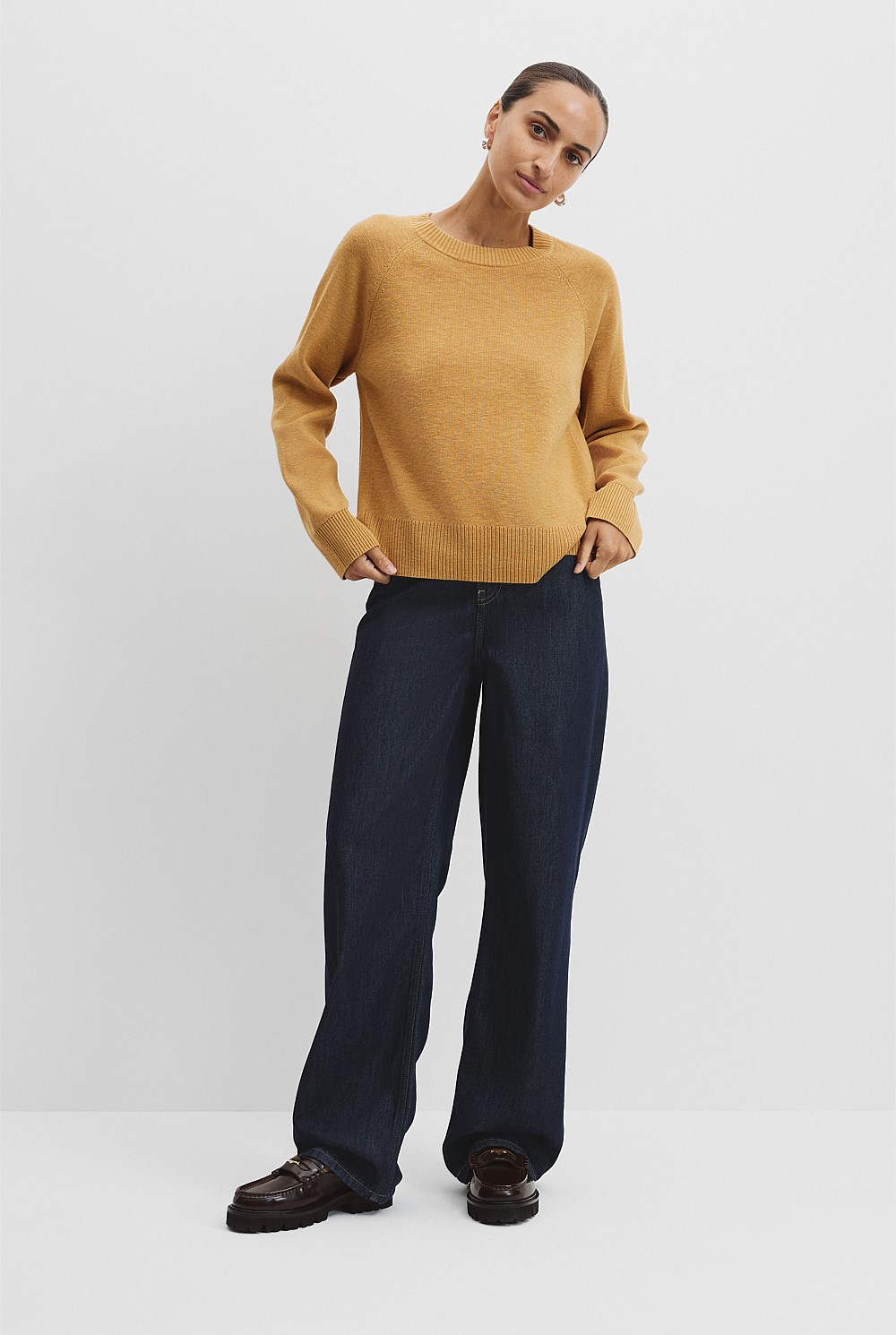 Organically Grown Cotton Linen Crew Knit