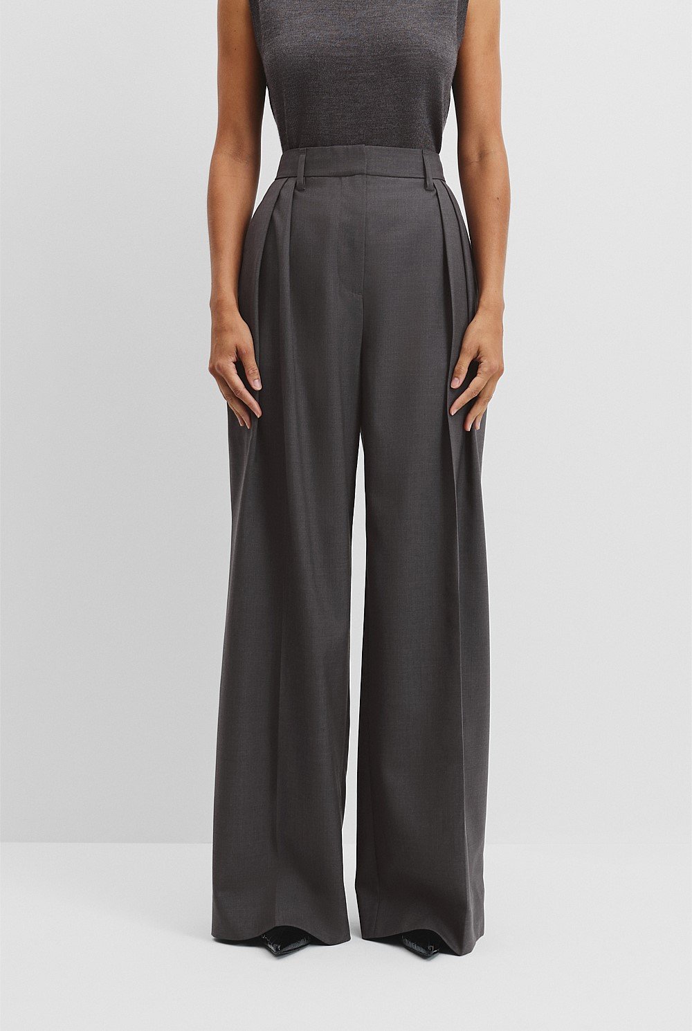 Pleat Wool Pant