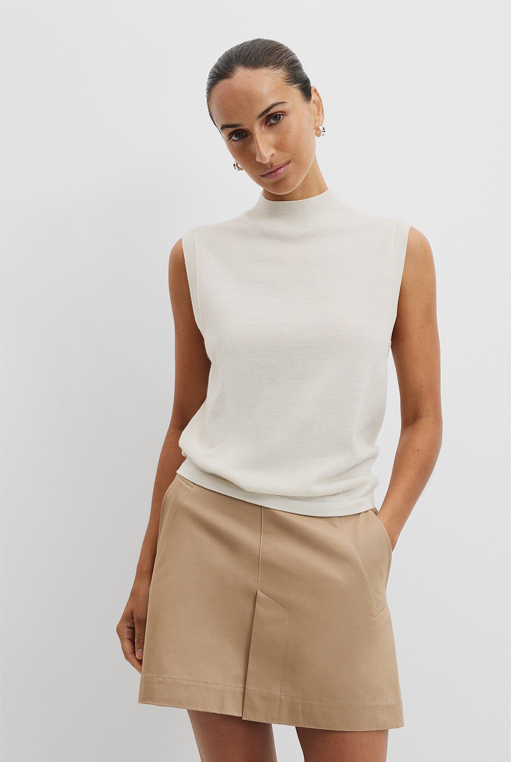 Verified Australian Merino Wool Mock Neck Knit