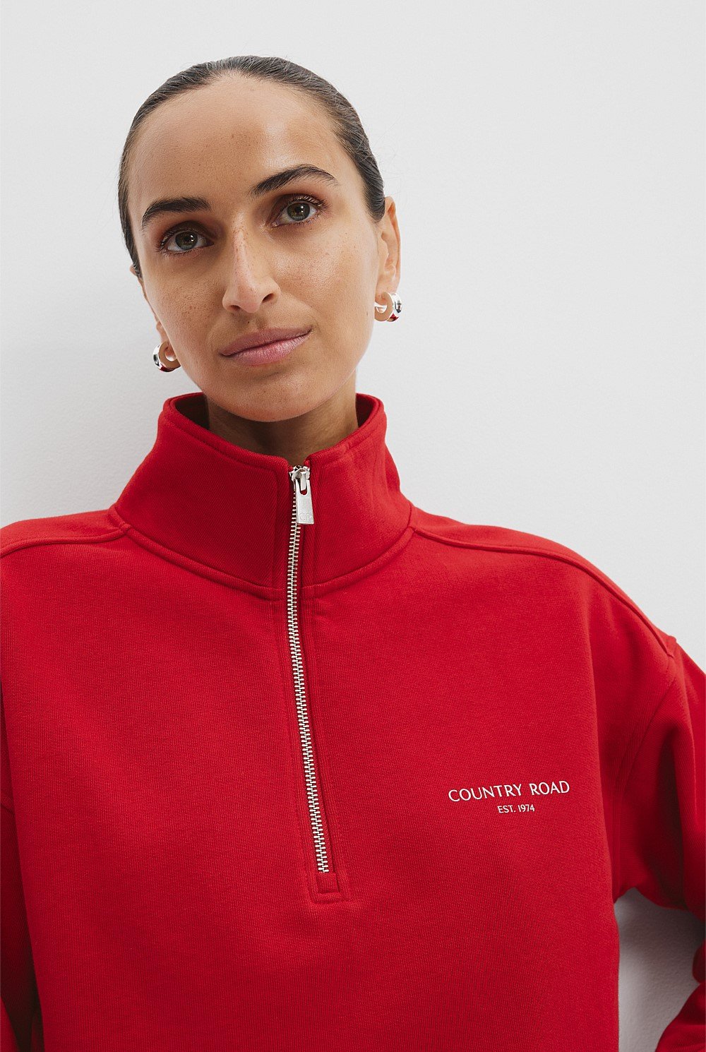 Australian Cotton Zip Collar Sweat