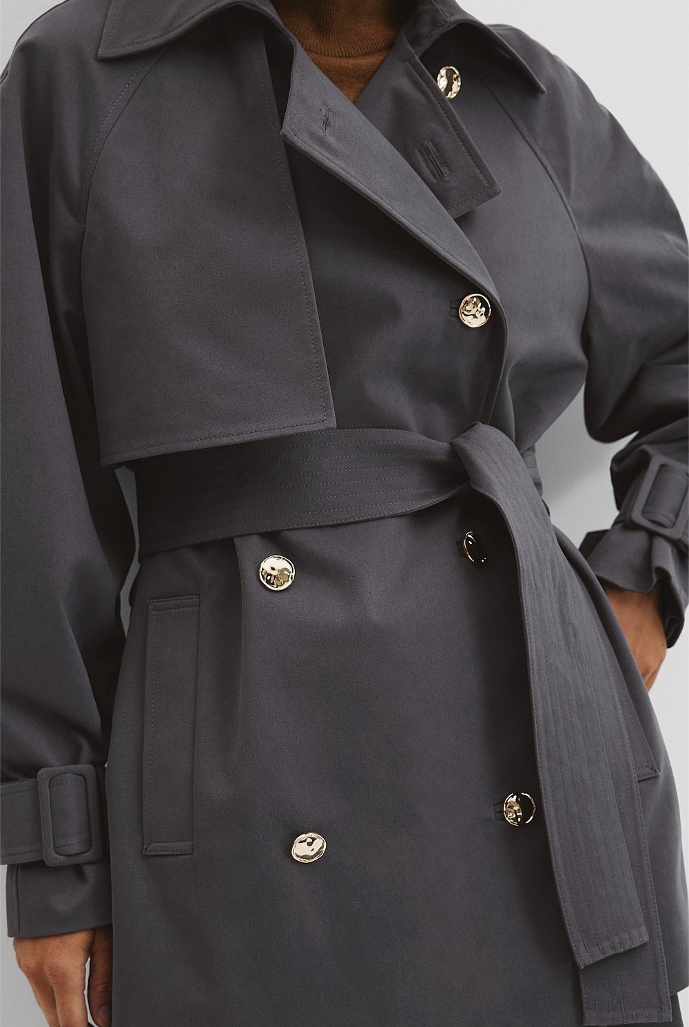 Button Detail Trench