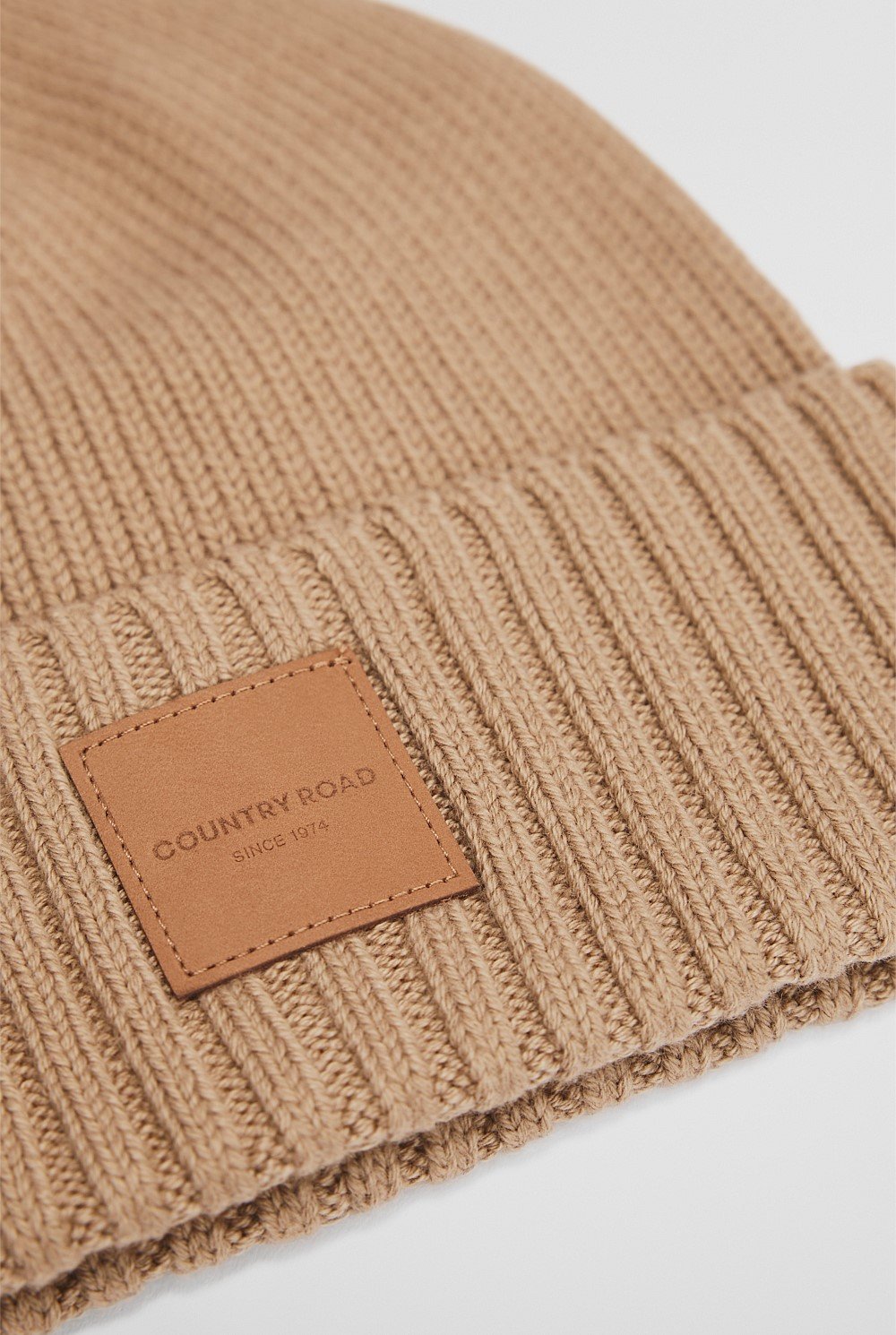 Organically Grown Cotton Blend Patch Logo Beanie