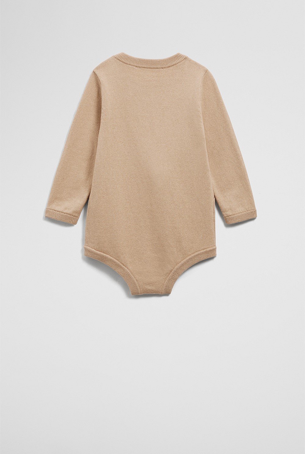 Organically Grown Cotton Blend Knit Bunny Bodysuit