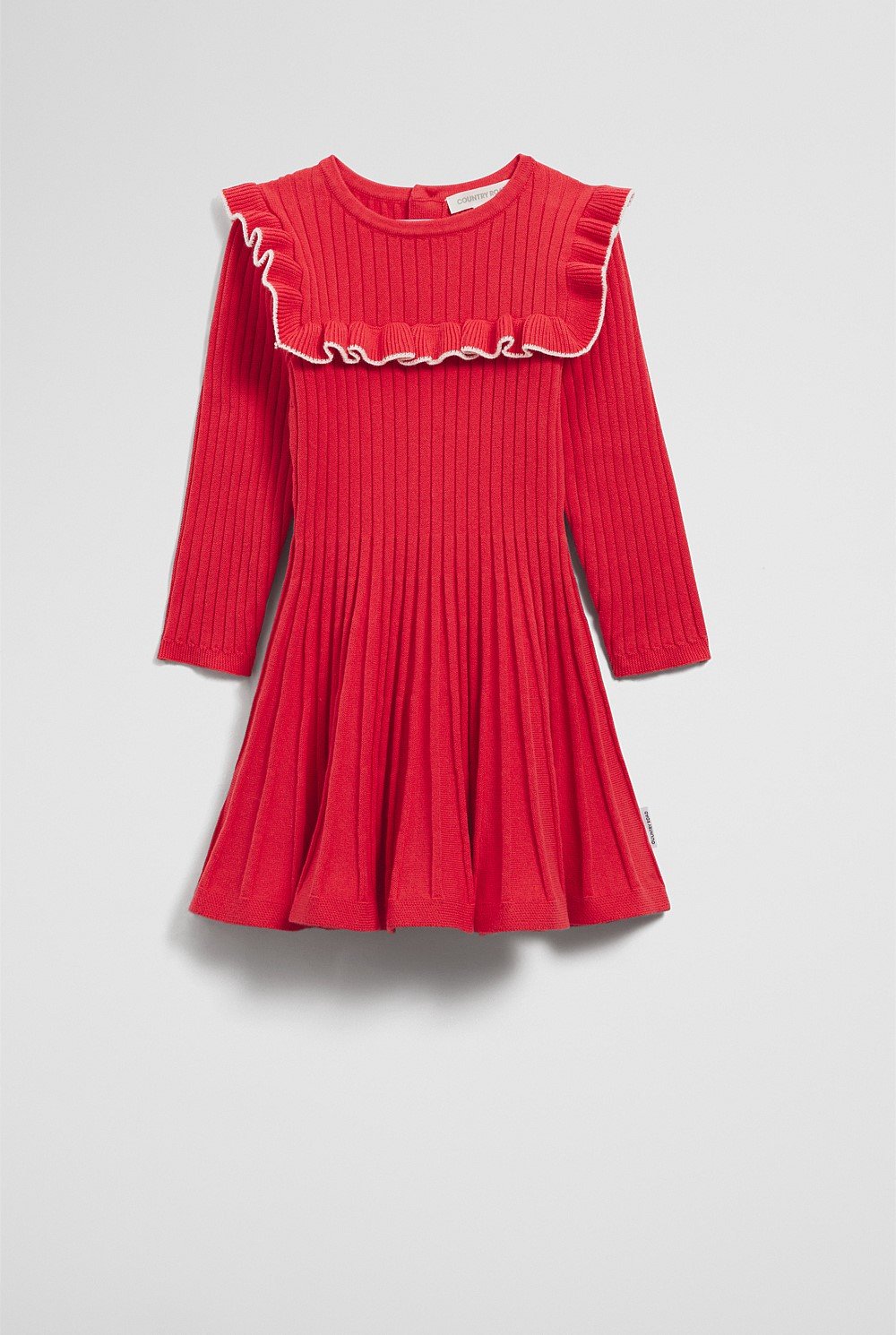 Long Sleeve Frill Knit Dress