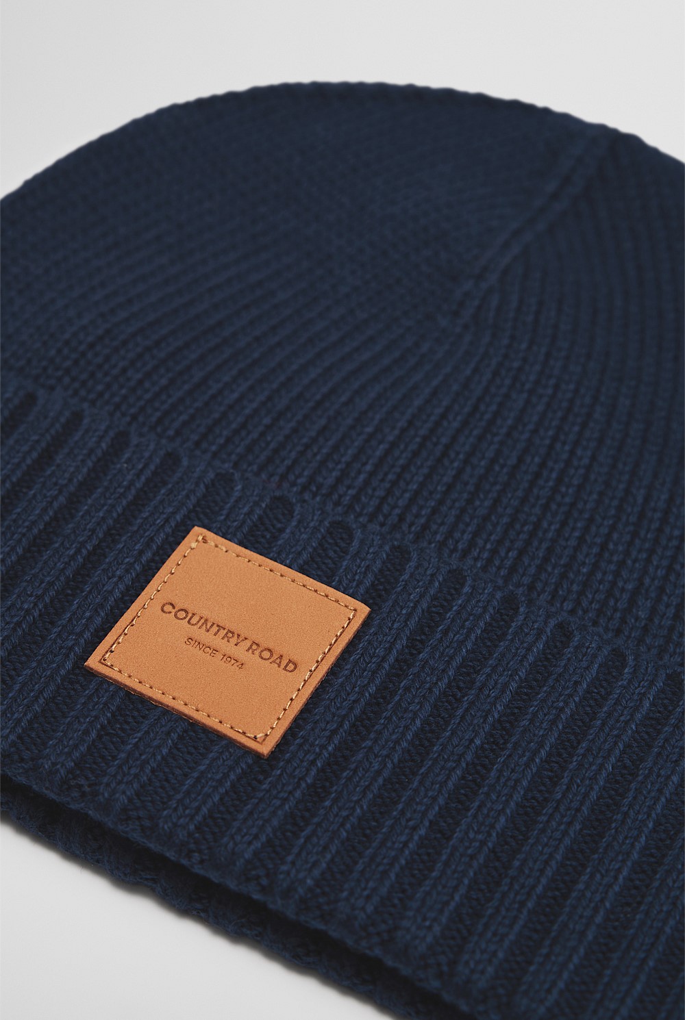 Organically Grown Cotton Blend Patch Logo Beanie