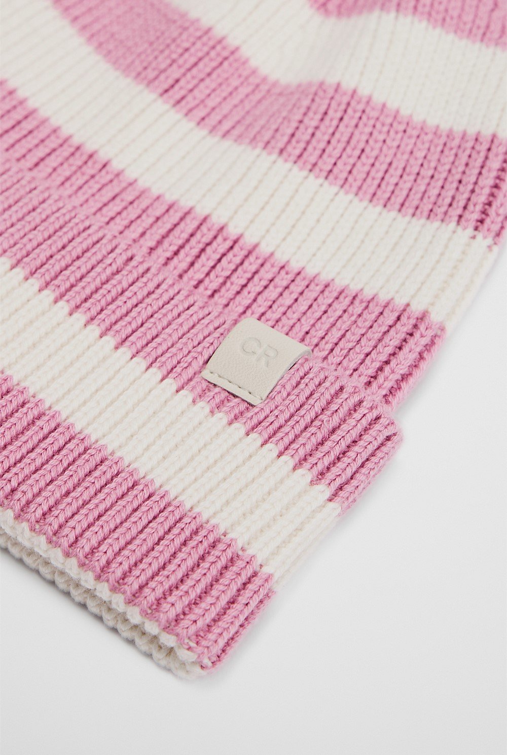 Organically Grown Stripe Knit Beanie