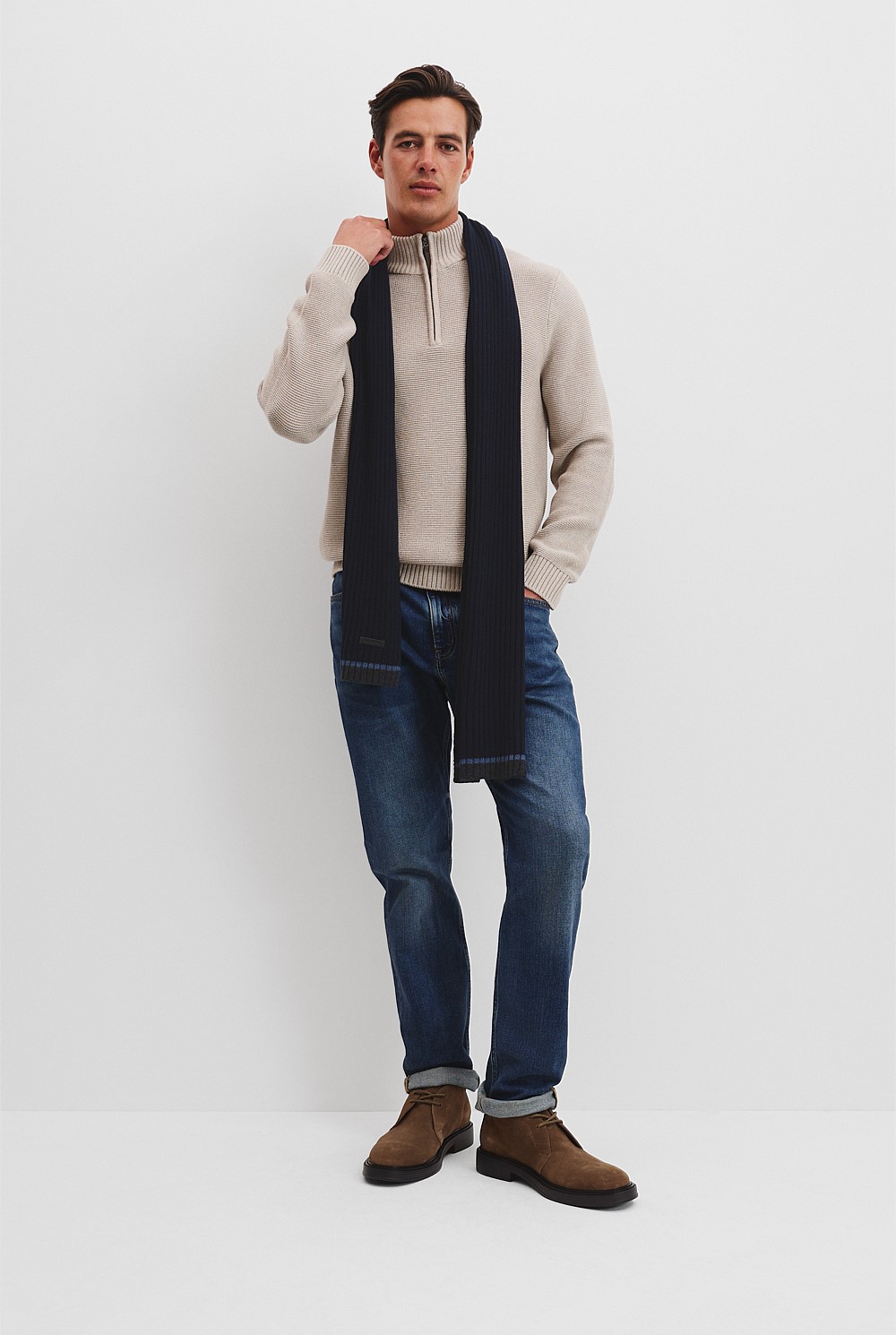 Tipped Rib Scarf