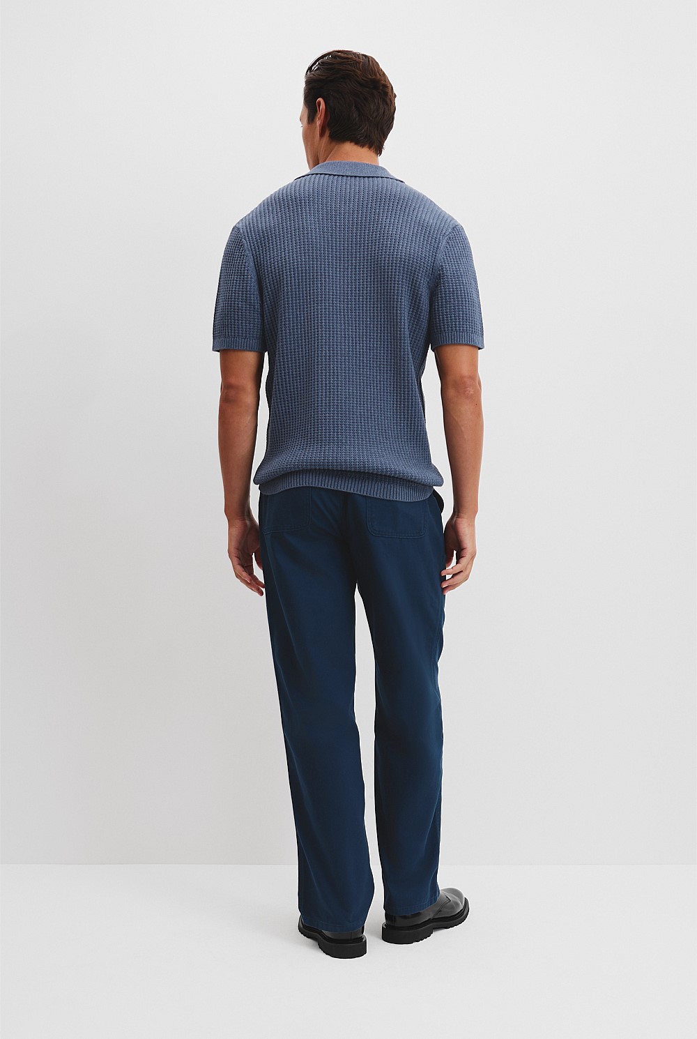Australian Cotton Short Sleeve Rib Knit Shirt