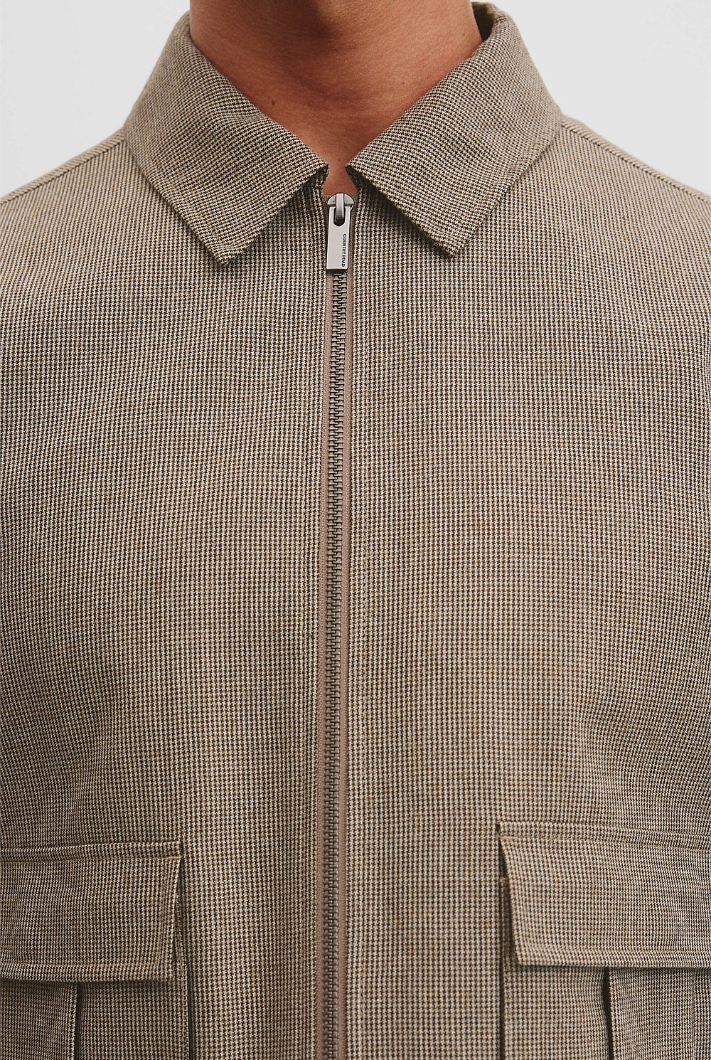 Cotton Wool Pintuck Overshirt